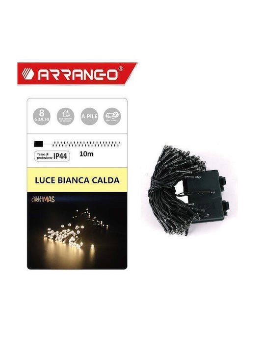 100 Lights LED 10m. Warm White in String 1pcs 100 Lights LED 10m. Warm White in String 1pcs