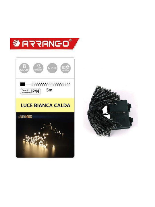 50 Lights LED 5m. Warm White in String 1pcs