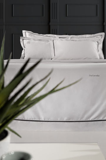 Guy Laroche Set Husă de Pilotă King Size cu 2 Fețe de Pernă 260x260 Blend Ciment