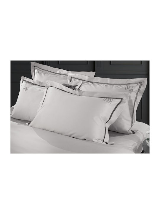 Guy Laroche Duvet Cover Set Cotton Satin King Size with 2 Pillowcases 260x260 Blend Cement