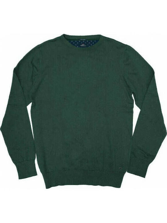 Double Men's Long Sleeve Sweater Green