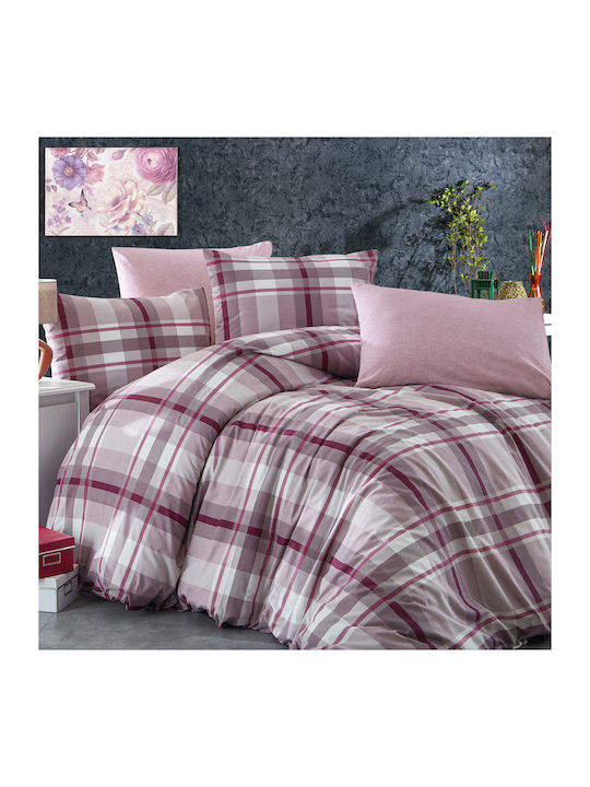 Dimcol Εκάβη Super Double Duvet Cover 220x240 422 Mauve