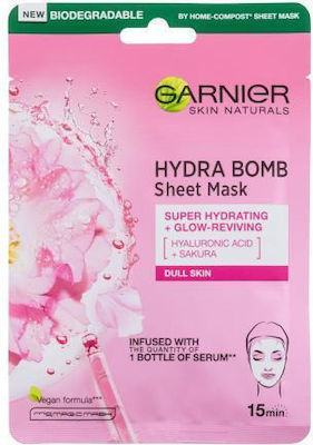 Garnier Skin Active Moisture Bomb Sakura Mască de Față pentru Hidratare 1buc