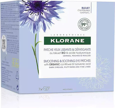 Klorane Cornflower Organic Gesichtsmaske für die Augen für Feuchtigkeitsspendend 2Stück