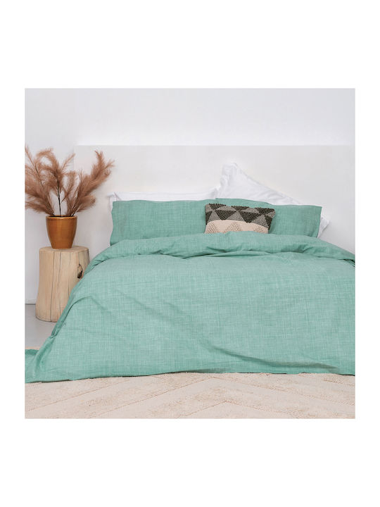 Palamaiki Lina Super Double Cotton Duvet Cover 240x250 Jade