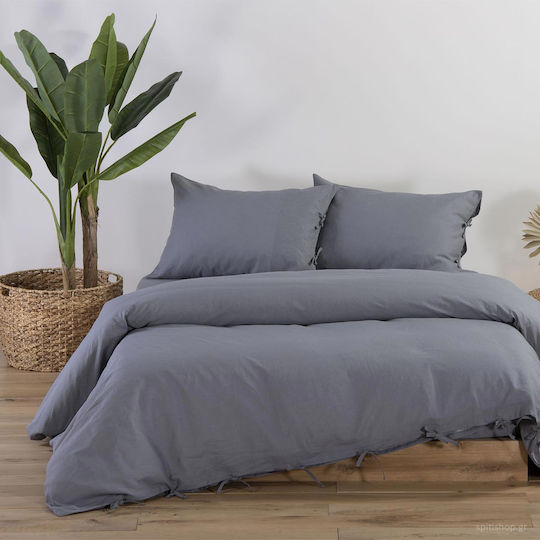 Nef-Nef Homeware Duvet Cover Cotton Queen 220x240 Grey Grey