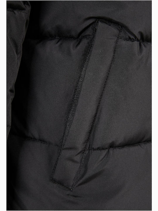 Sherpa Winter Jacke Puffer Schwarz