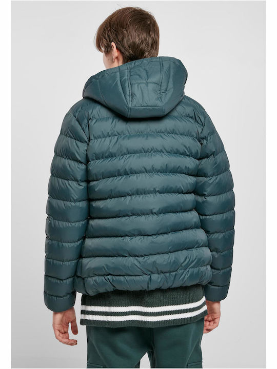 Urban Classics Geacă pentru bărbați de iarnă Puffer Bottlegreen