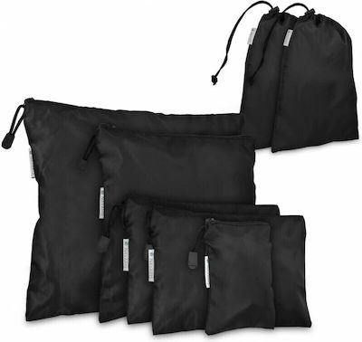 Navaris Fabric Underwear / Socks / Clothes Storage Case Black 7pcs