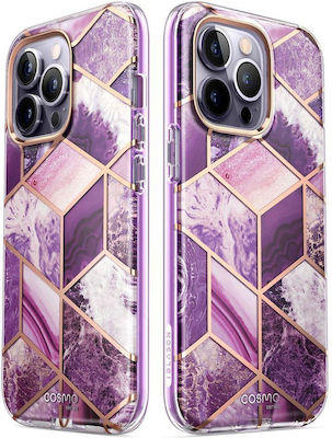 Supcase Cosmo 360 Full Cover Σιλικόνης Marble Purple (iPhone 14 Pro Max)