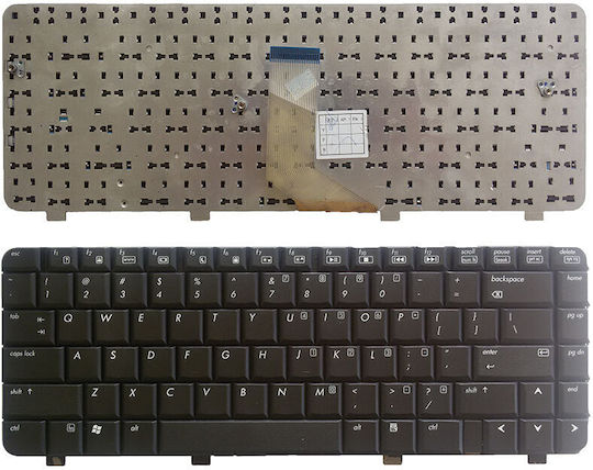 Πληκτρολόγιο Laptop για Pavilion DV4/DV4-1000/DV4-2000/DV4-1200 χωρίς Πλαίσιο και Διάταξη Αγγλικά (US) σε Μαύρο χρώμα 40458US