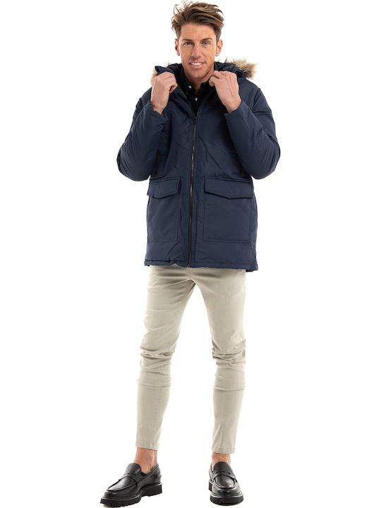 Χειμωνιάτικο Μπουφάν Παρκά Navy Blazer