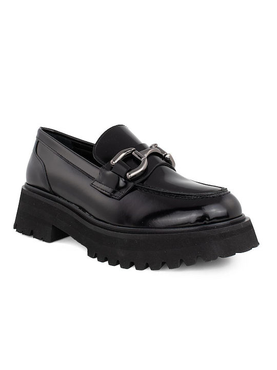 Women's Leather Loafers Black