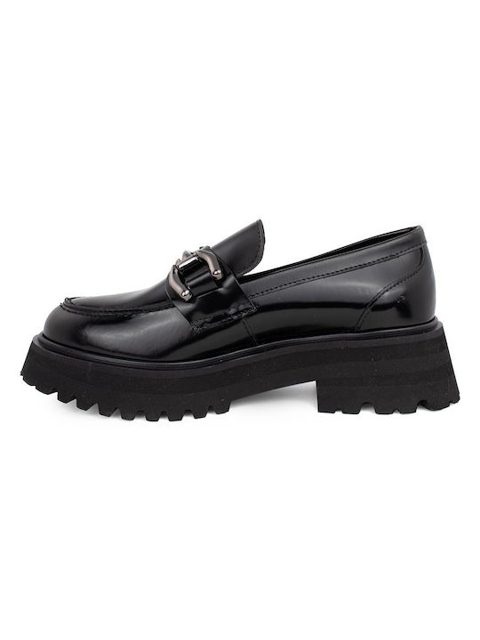Women's Leather Loafers Black