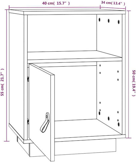 Комоди Мастило 2бр 40x34x55см