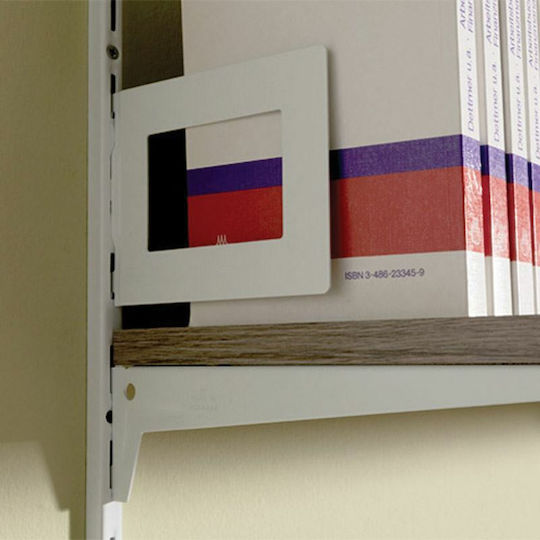 Metal Book End Holder ES T143 In White Colour 11.8x15x11.8cm 4 Pieces