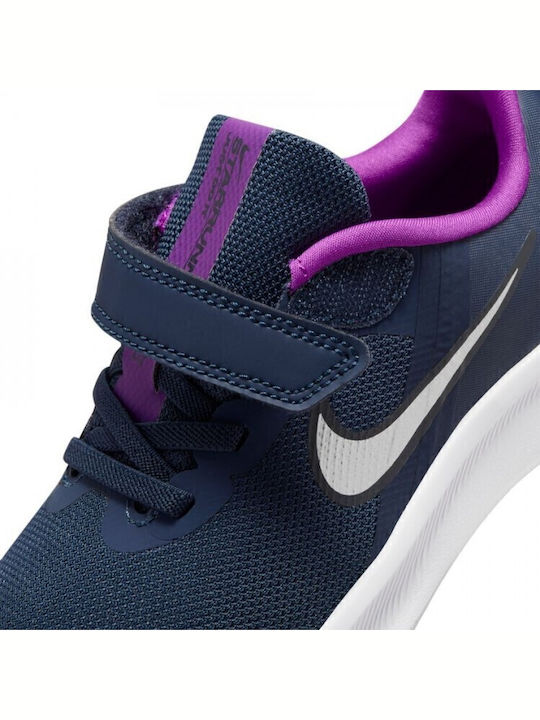 Star Runner Star Runner Kids Sports Shoes Running with Hoop & Loop Closure Navy Blue