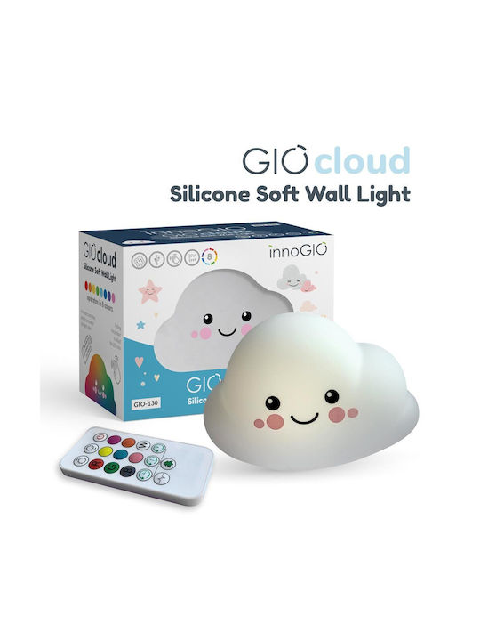 innoGio Led Παιδικό Διακοσμητικό Φωτιστικό Αφής Cloud με Εναλλαγές Χρωματισμών Λευκό 14x10.5x7εκ.
