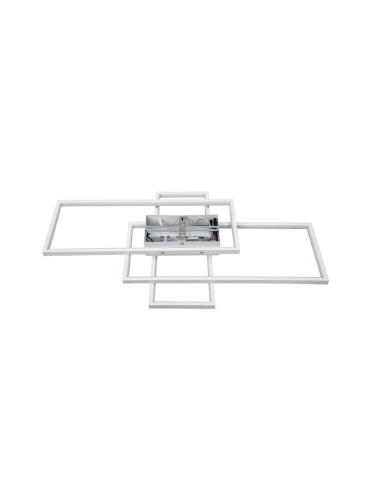 GloboStar Quadra Ceiling Mount Light 85cm White with Integrated LED and Remote Control