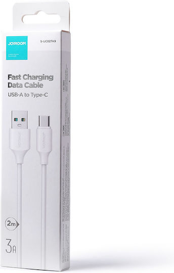 Joyroom S-UC027A9 USB 2.0 Cable USB-C male - USB-A 20W Λευκό 2m
