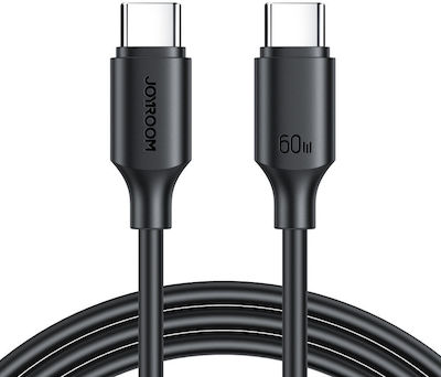 Joyroom S-CC060A9 USB 2.0 Cable USB-C male - USB-C male Μαύρο 1m