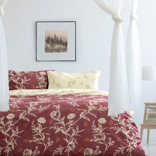 Kocoon Sheet Sets Single with Elastic 100x200+30cm. Grunge Rose / Bordeaux 3pcs