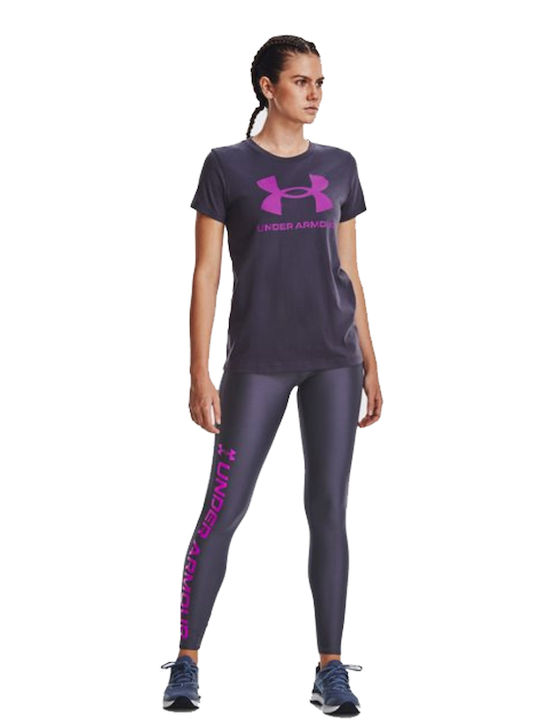 Branded Training Women's Long Firming High Waist Purple Leggings