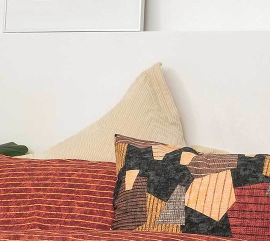 Palamaiki Sheet Set with 1 Pillowcase Super-Double 240x260cm. Fashion Life FL6160 Orange 2pcs