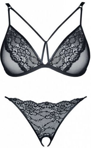 Demoniq Gabrielle Sexy Σετ Εσωρούχων με Δαντέλα Black