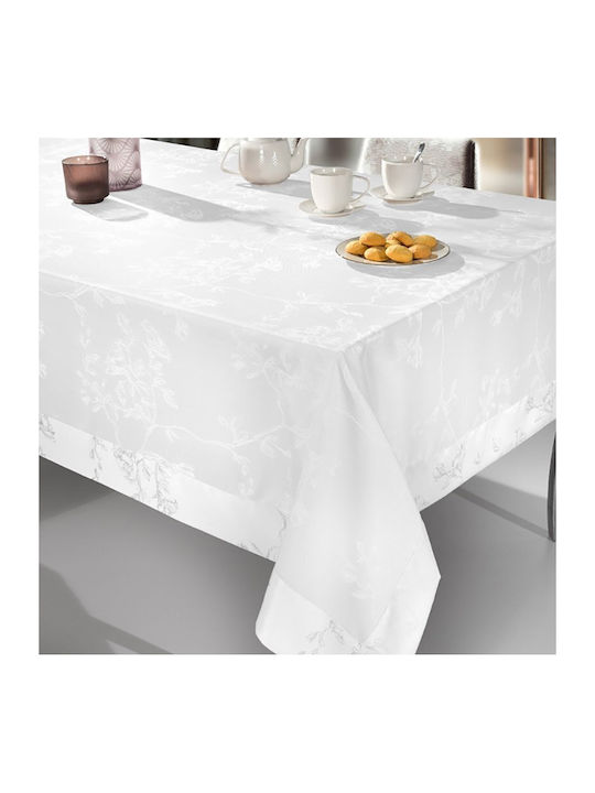 Guy Laroche Campus Polyester Tablecloth White 160x220cm