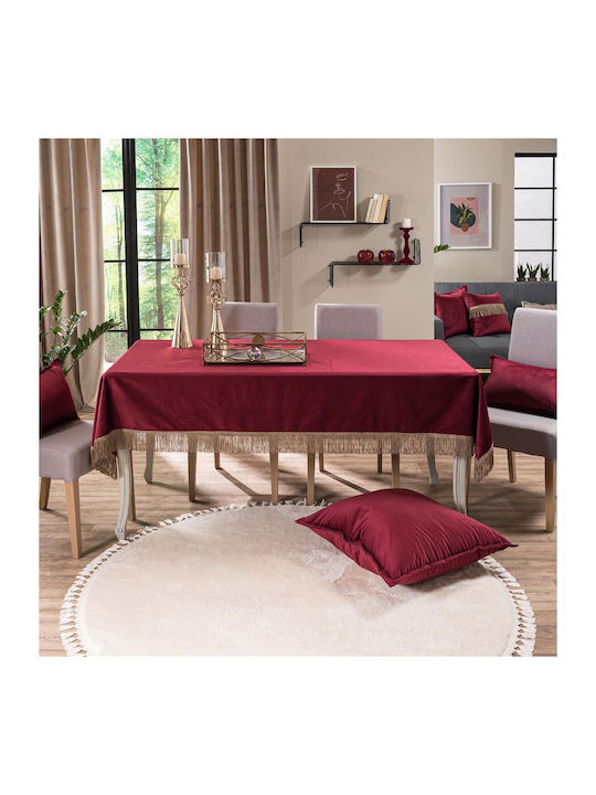 Teoran Tablecloth Velvet with Fringe 10 140x180cm