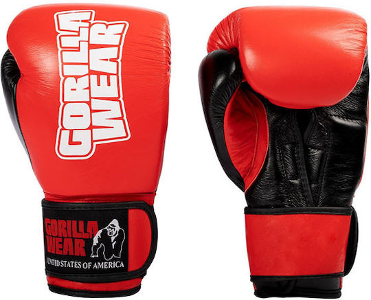 Gorilla Wear Ashton Pro Boxing Gloves Leather for Match Red