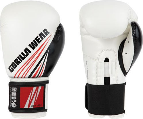 Gorilla Wear Yakima Boxing Gloves Leather for Match White