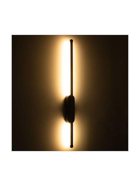GloboStar Harlem Modern Lamp Wall with Integrated LED and Adjustable White Light Black 60x60cm