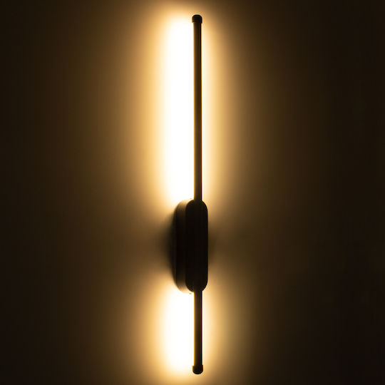 GloboStar Harlem Modern Lamp Wall with Integrated LED and Adjustable White Light Black 60x60cm