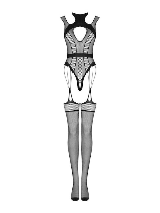 Obsessive Bodystocking Plasă Cu Chilot Deschis Negru