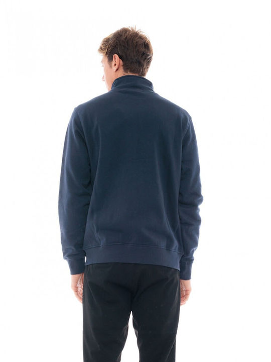 Splendid Men's Cardigan with Zipper Navy Blue