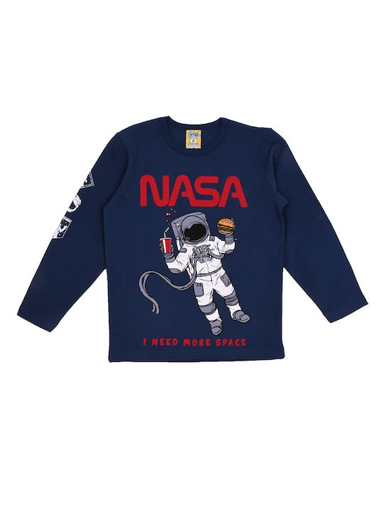 Wie 122-0054 Winterpyjama NASA Blau