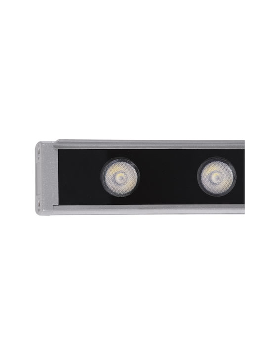 GloboStar Faia Εξωτερικό Φωτιστικό LED Wall Washer 24W RGBW IP65 Ασημί