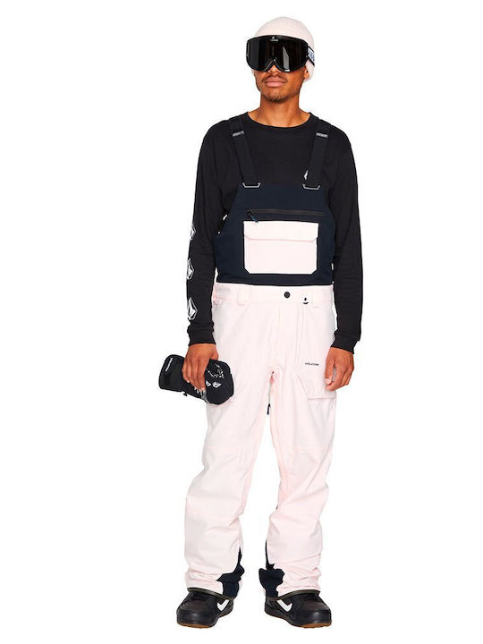Volcom Roan Bib Overall G1352306-PYP Ανδρική Σαλοπέτα Σκι & Snowboard Ροζ