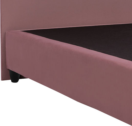 Dolores Semi-Double Bed Upholstered with Velvet Rotten Apple for Mattress 120x200cm