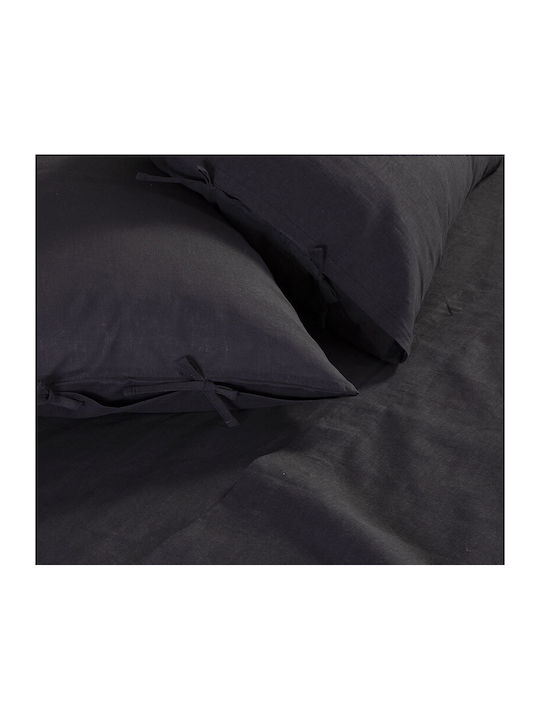 Nef-Nef Homeware Duvet Cover Single 160x220 Anthracite Anthracite