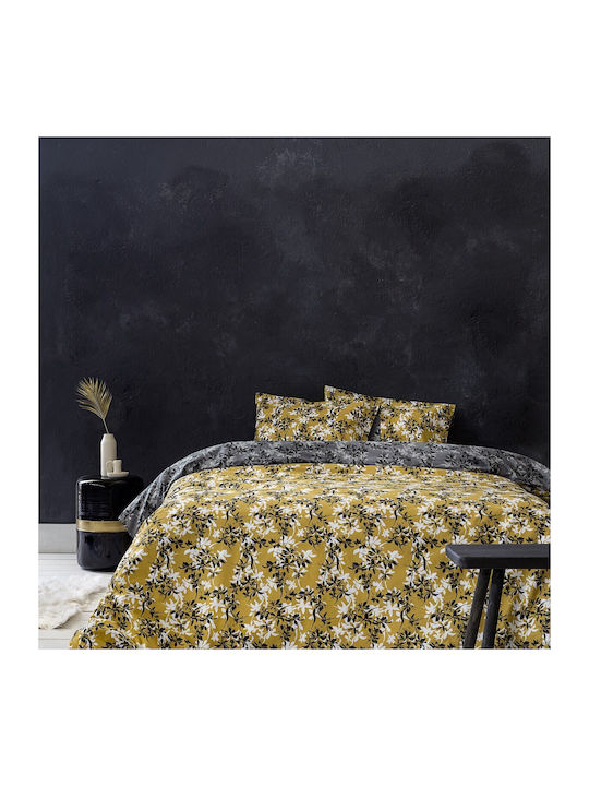 Nima Duvet Cover Set Cotton Single with Pillowcase 160x240 Zinnia Yellow