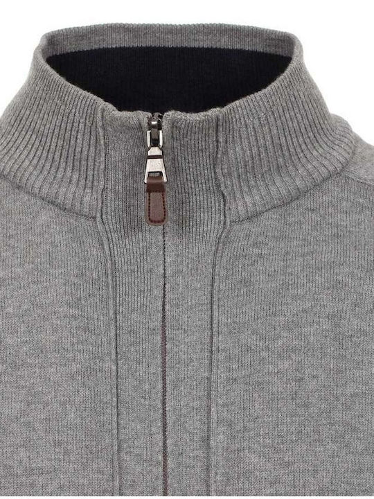 REDMOND Men's grey knitted cardigan