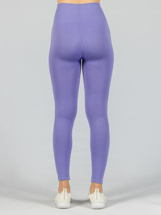 Women's Long High Waist Leggings Light Purple