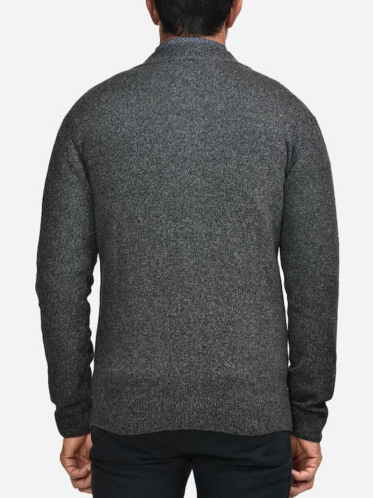 Ellemme Men's Cardigan with Zipper Gray