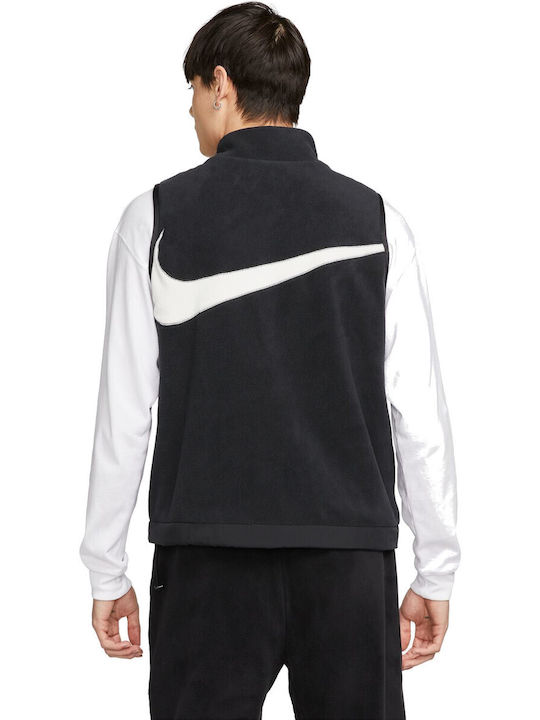 Nike Ανδρική Ζακέτα Fleece με Φερμουάρ Μαύρη