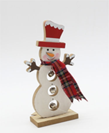 Faitakis Pack Christmas Wooden Figure SNowman Height 36cm