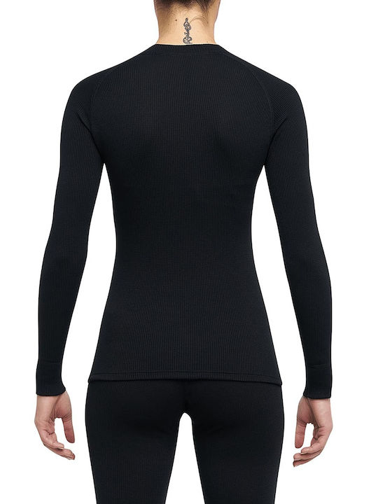 Thermowave Damen Thermo Langarmshirt Schwarz