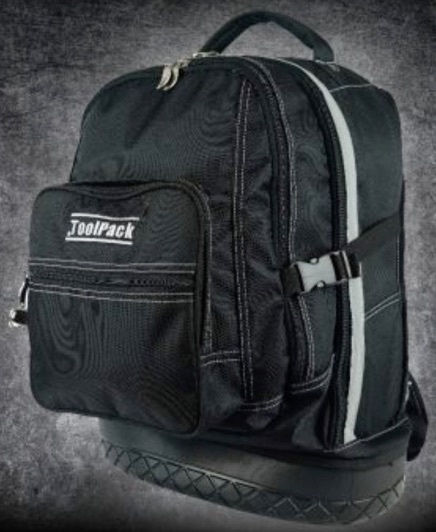 Toolvizion Black Backpack Tool Bag
